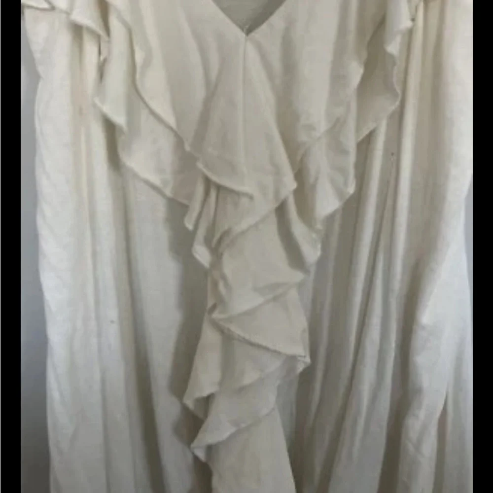 Forever 21 Women's Cream Ruffle Dress - Picture 6 of 7